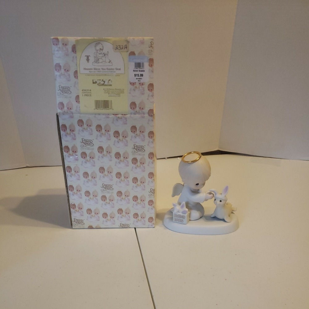 456314 Precious Moments "Heaven Bless You Easter Seal" WITH BOX